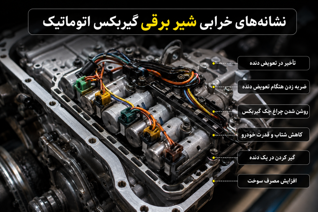نشانه‌های خرابی شیر برقی گیربکس اتوماتیک